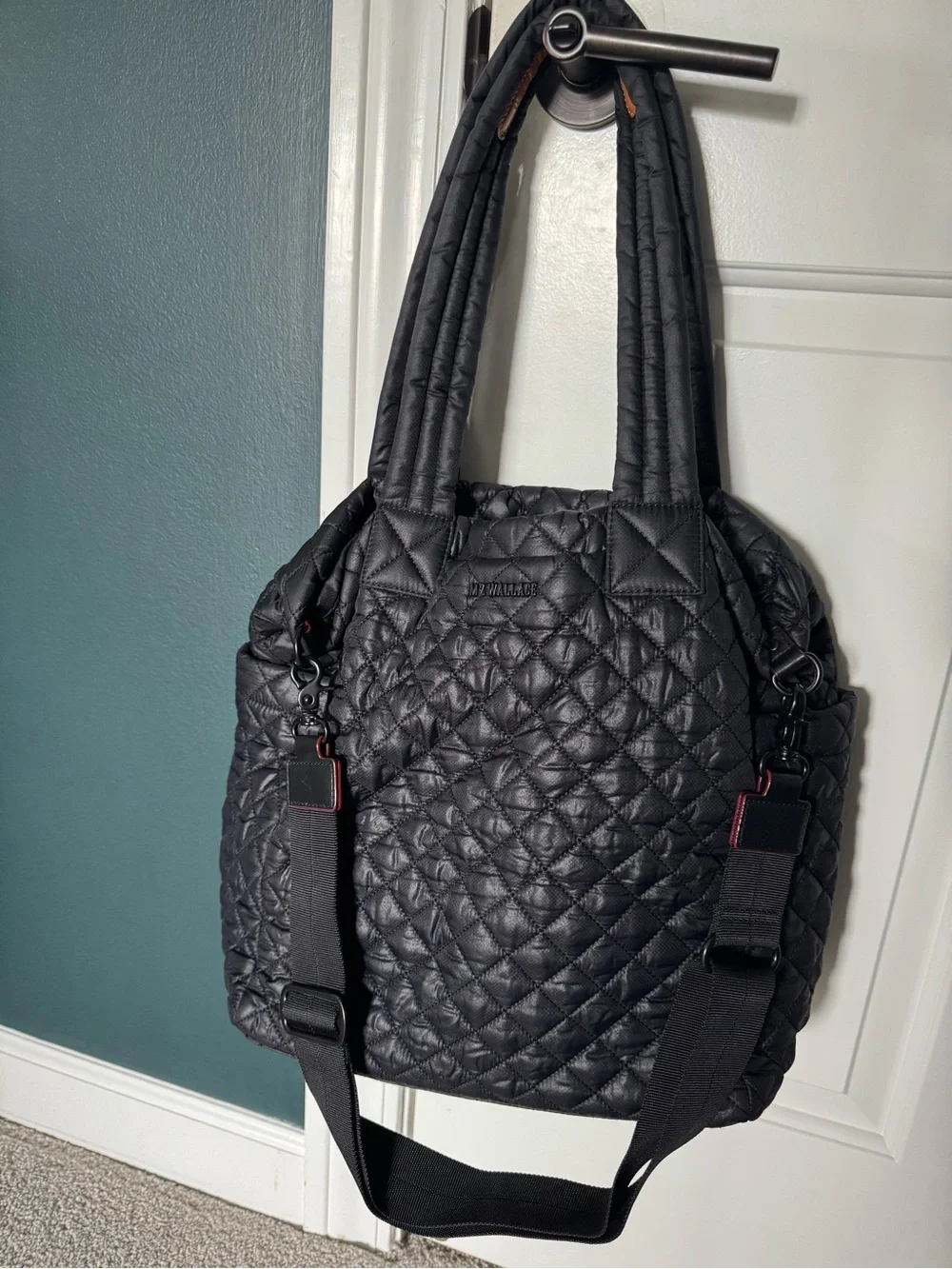 MZ Wallace Max bag Black Quilted with Detachable Strap